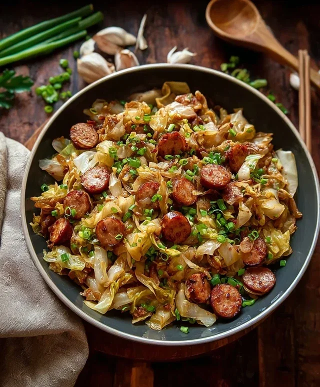 Easy Sausage and Cabbage Stir Fry