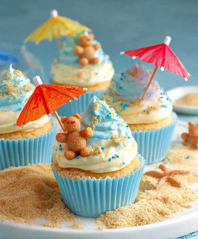 Beach Party Cupcakes