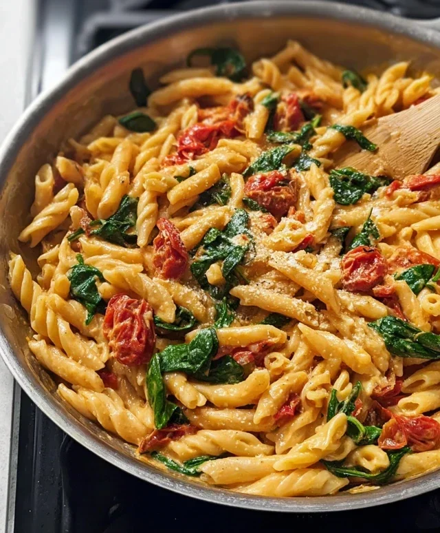 One-Pot Spinach Tomato Pasta