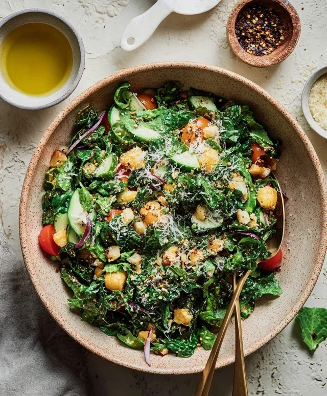 Lemony Parmesan Non-Alcoholic Ale Salad