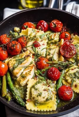 Chicken Ravioli with Pesto and Veggies