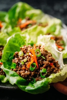 Asian Style Ground Beef Lettuce Wraps