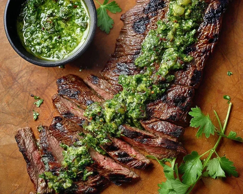 Skirt Steak Marinade Recipe with Chimichurri Recipe