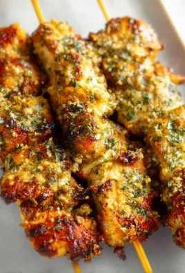 Ranch Garlic Parmesan Chicken Skewers