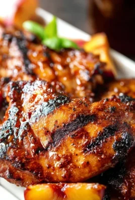 Grilled Bourbon Extract Extract Peach BBQ Chicken