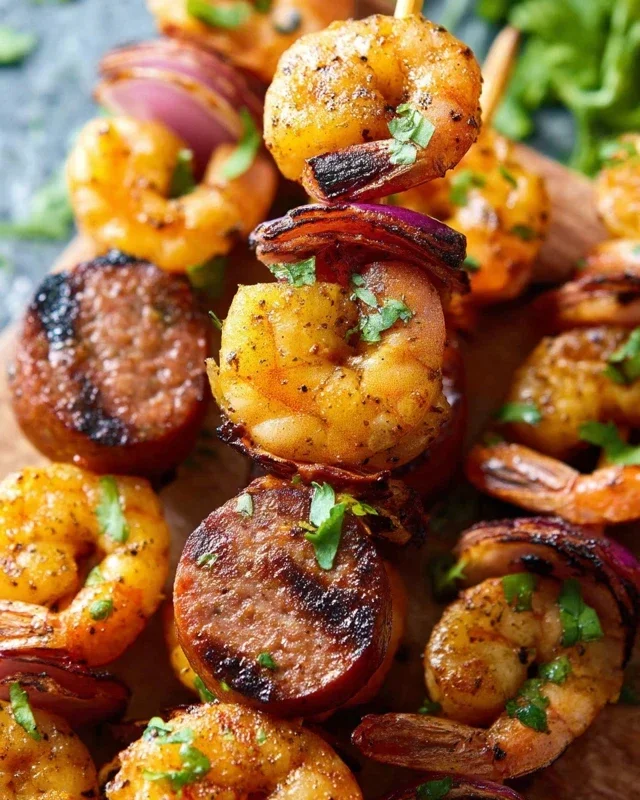 Sausage and Shrimp Kabobs