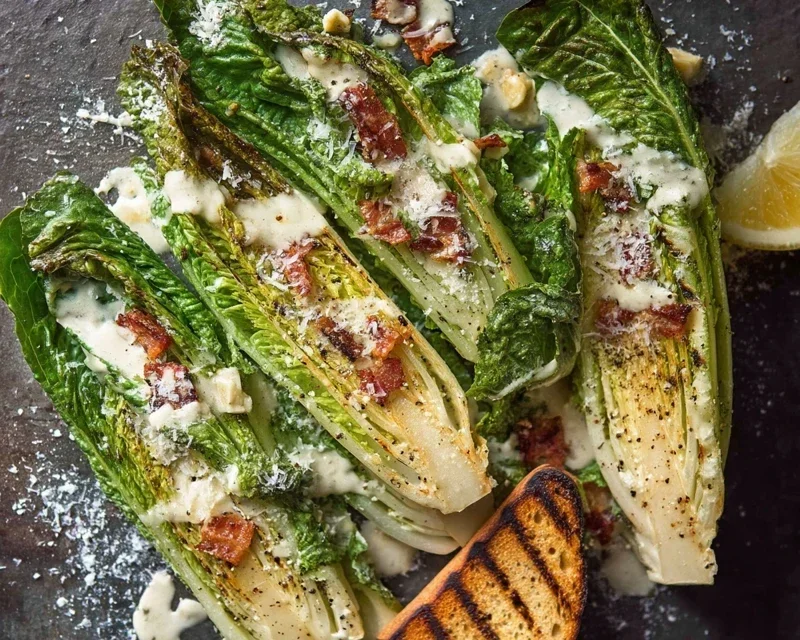 Grilled Romaine Caesar Salad Recipe
