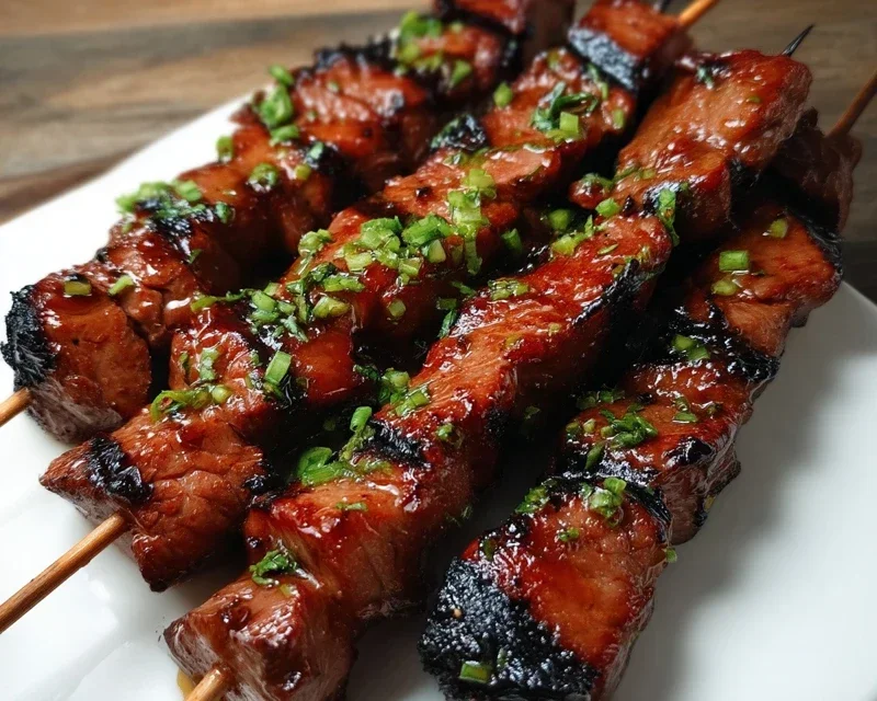 BBQ Beef Skewers with Filipino BBQ Marinade