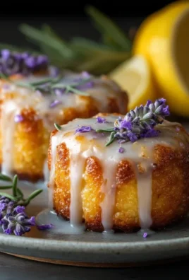 Mini Lemon Cakes With Lavender Glaze