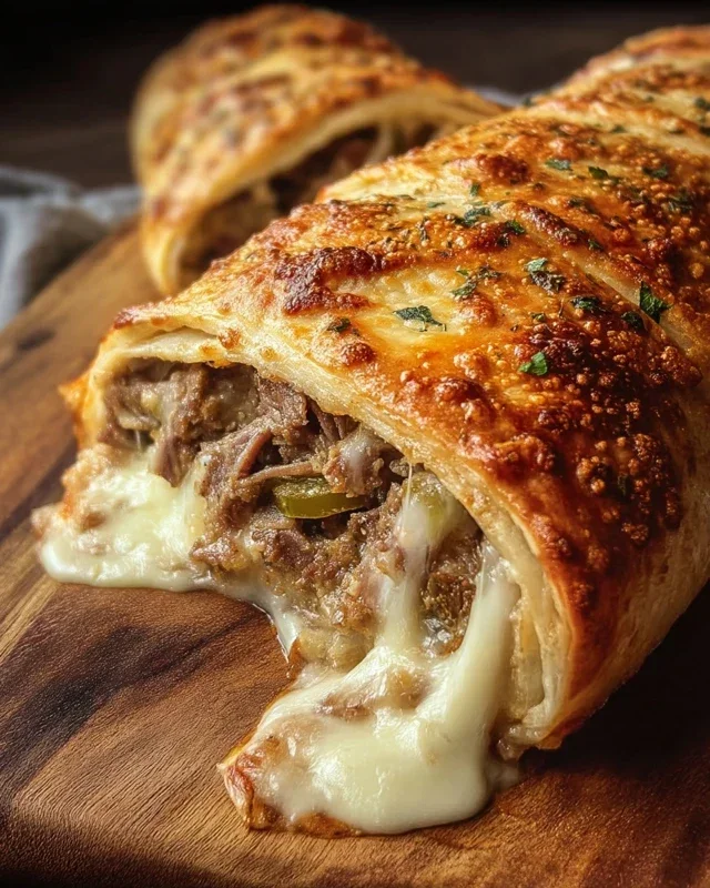 Philly Cheesesteak Stromboli