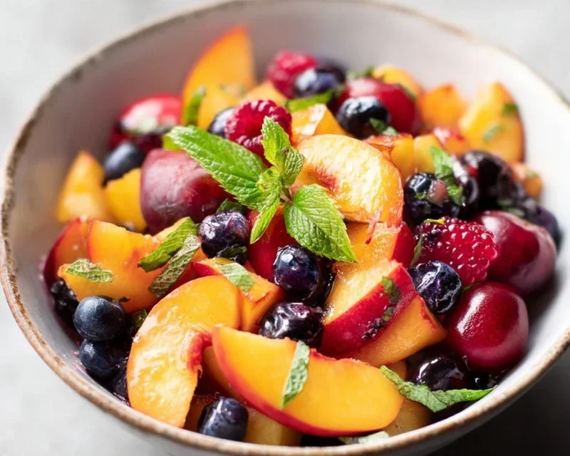 Summer Peach Fruit Salad