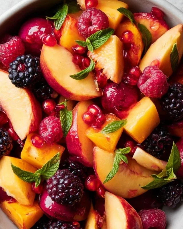 Summer Peach Fruit Salad