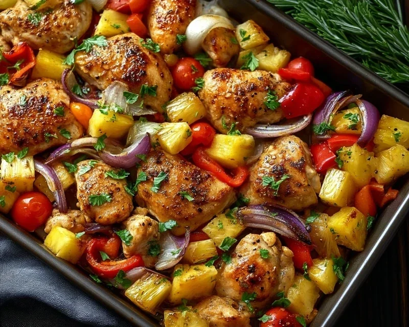 Hawaiian Chicken Sheet Pan