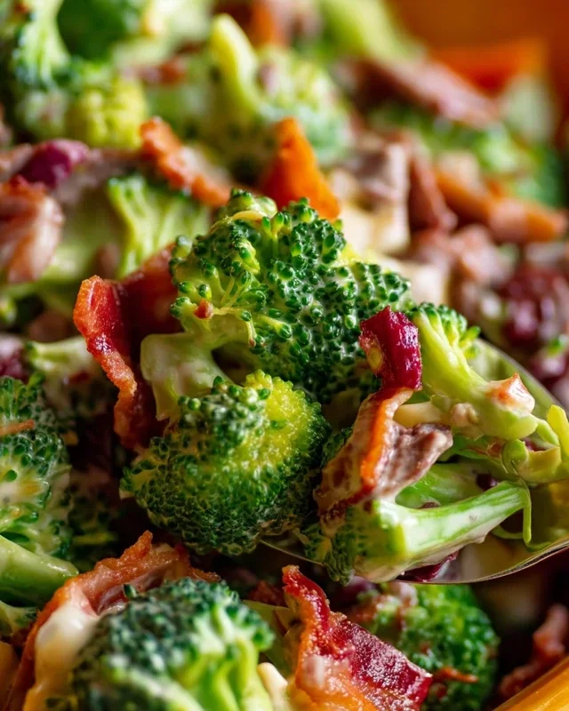 Broccoli Salad with Beef Beef Bacon Recipe