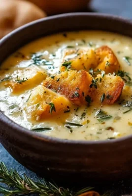 Hearty Cheddar Garlic Herb Potato Soup Recipe