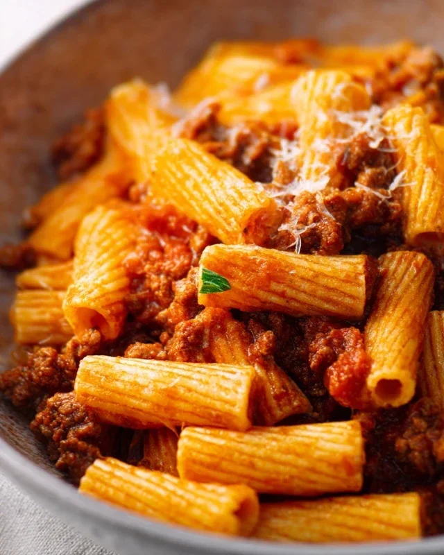 Beef Pasta in Tomato Sauce