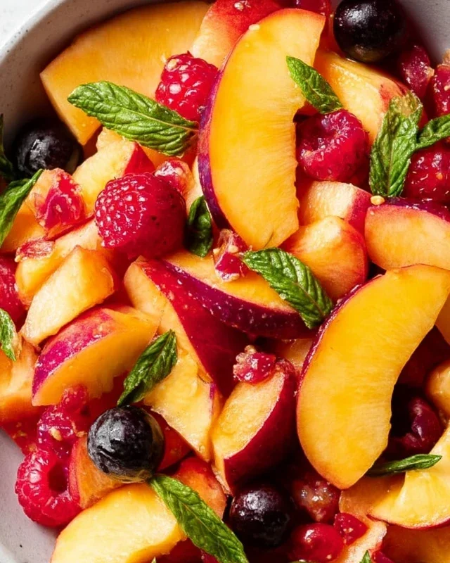 Summer Peach Fruit Salad