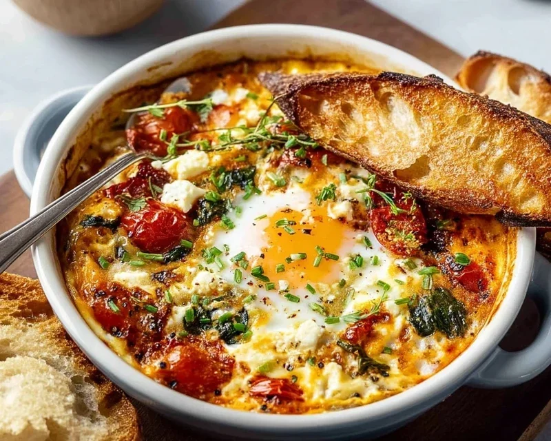 Baked Feta Eggs