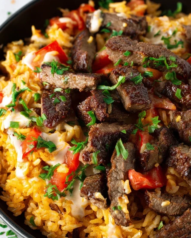 Steak Queso Rice