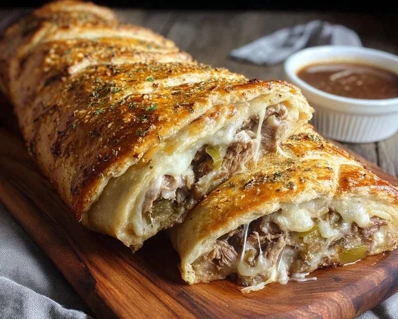 Philly Cheesesteak Stromboli