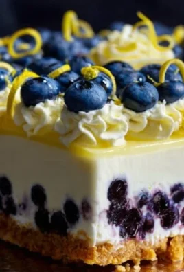 No-Bake Lemon dazzling Blueberry cream Cake
