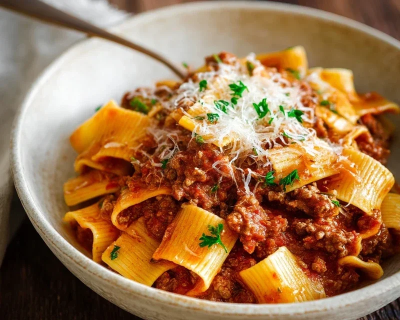 Beef Pasta in Tomato Sauce {Beef Ragu Pasta}