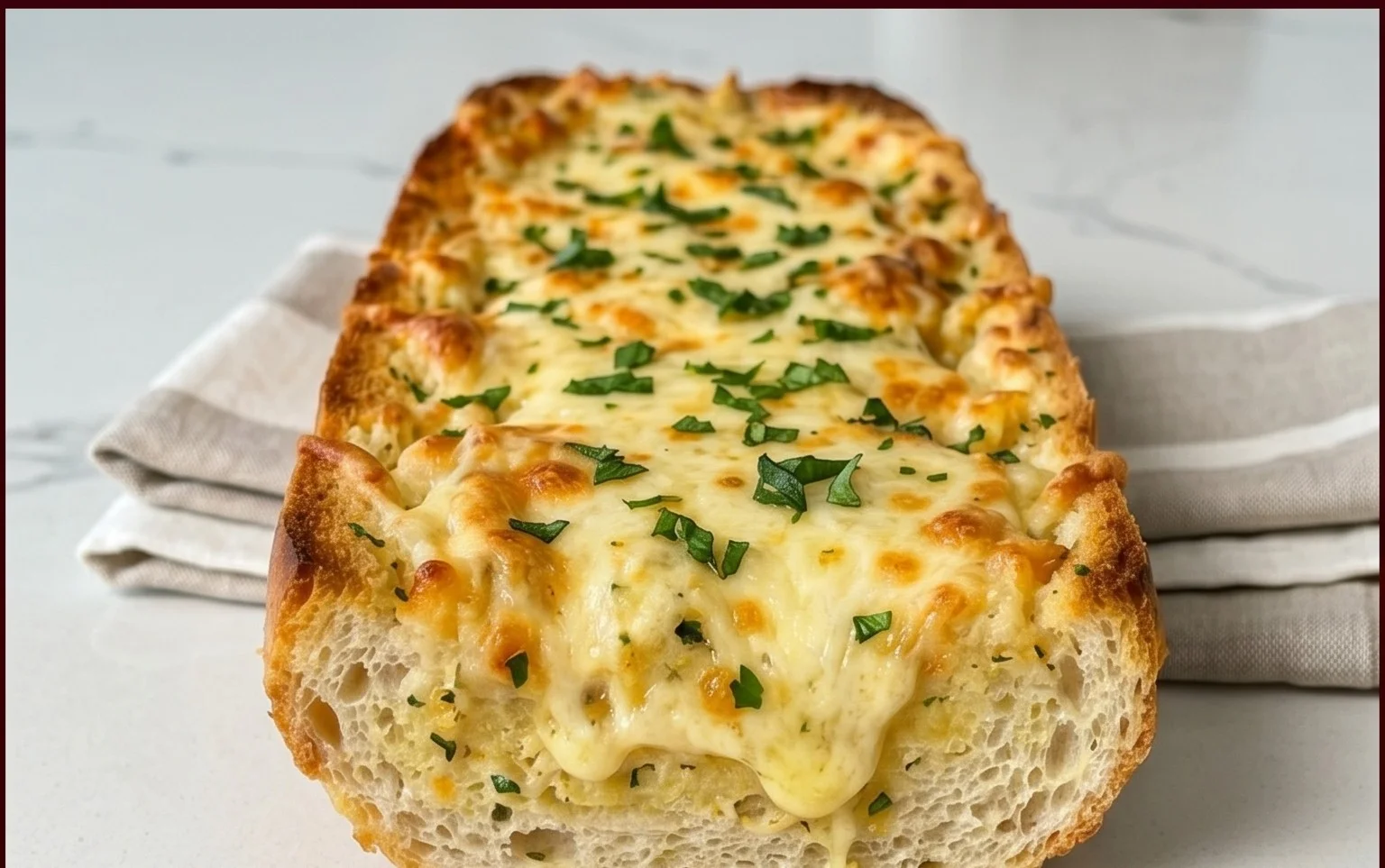 BEST CHEESY GARLIC BREAD RECIPE