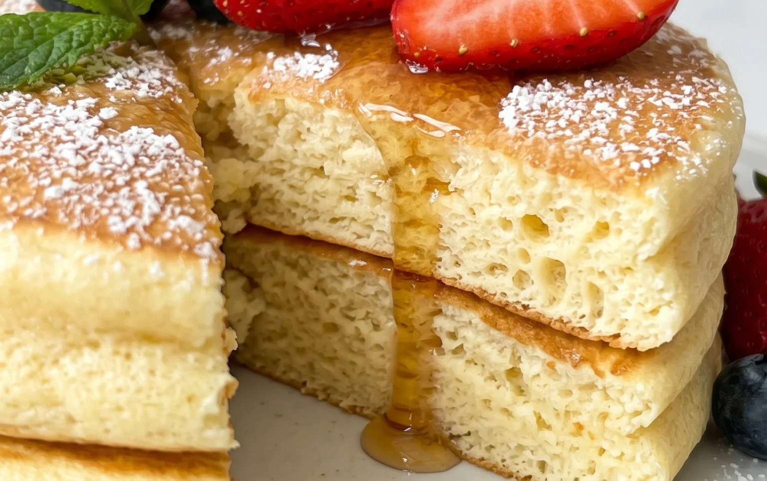 Fluffy Japanese Soufflé Pancakes