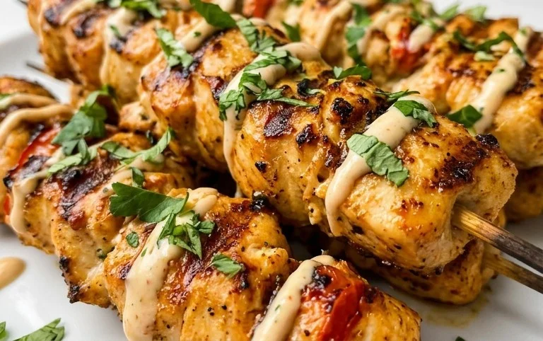 Air Fryer Chicken Skewers (VIDEO)