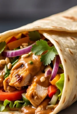 Thai Peanut Chicken Wraps
