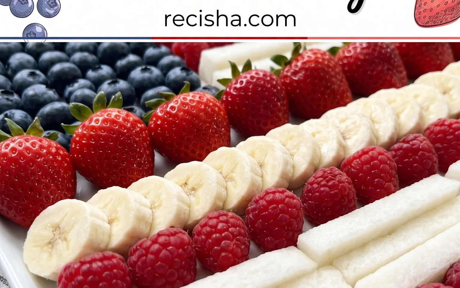 4th of July Fruit Platter Idea | How to Make an American Flag