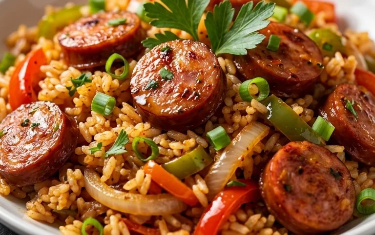 Cajun Sausage and Rice Skillet