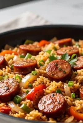 Cajun Sausage and Rice Skillet