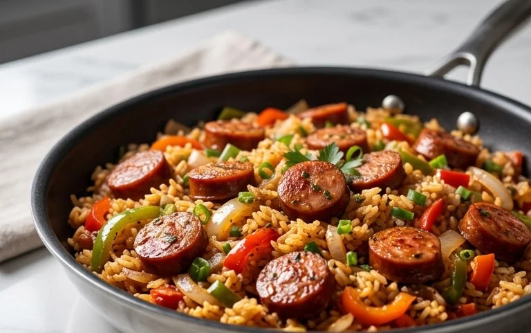 Cajun Sausage and Rice Skillet