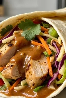 Thai Chicken Wrap with Crunchy Asian Slaw