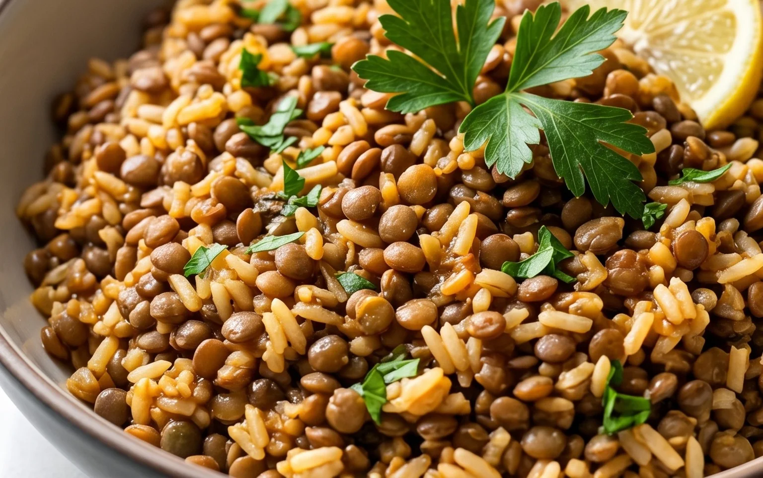 Easy Mediterranean Lentils and Rice