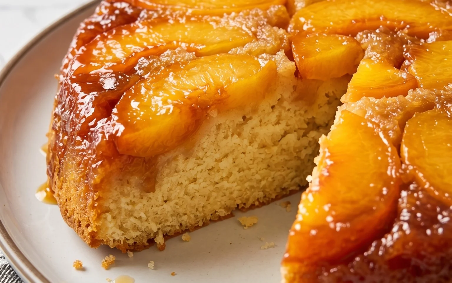 Peach Upside-Down Cake Recipe