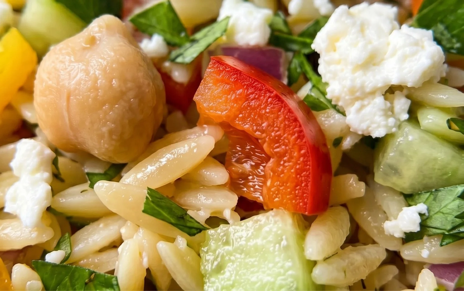 Rainbow Orzo Salad