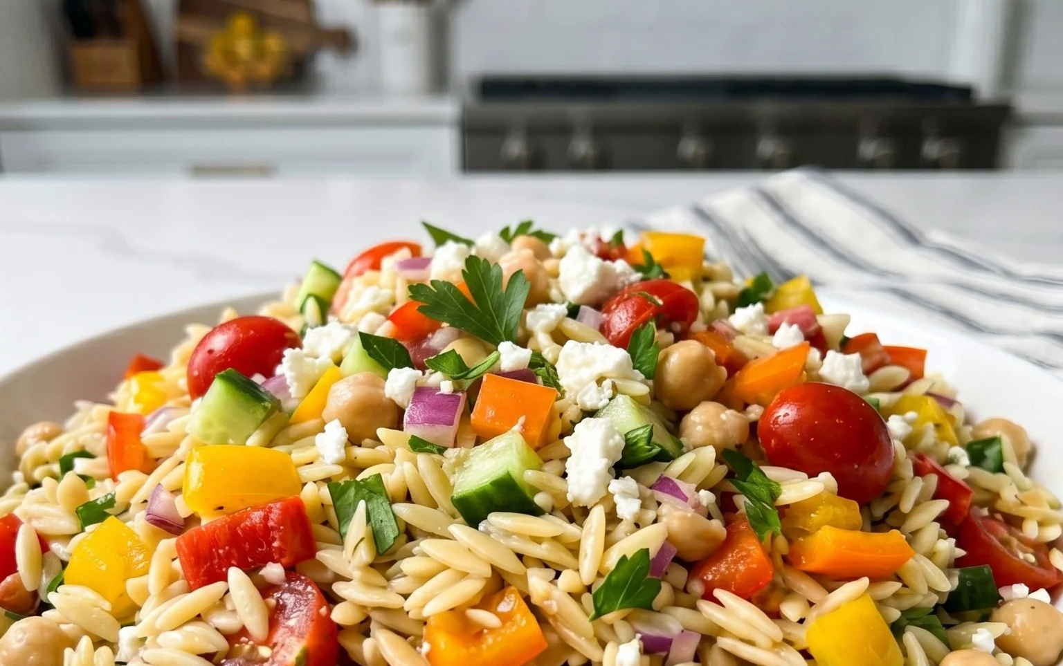 Rainbow Orzo Salad