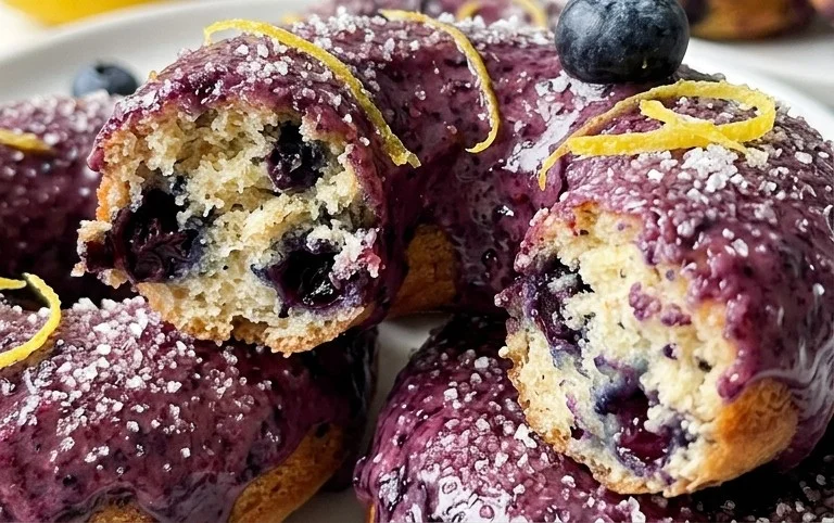 Wild Blueberry Cake Donuts