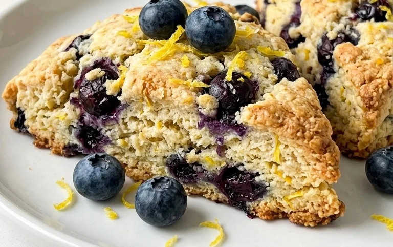 Almond Flour Lemon Blueberry Scones