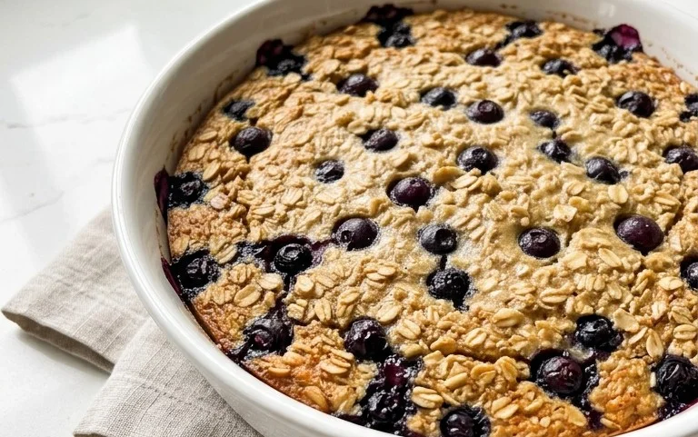 Lemon Blueberry Baked Oats