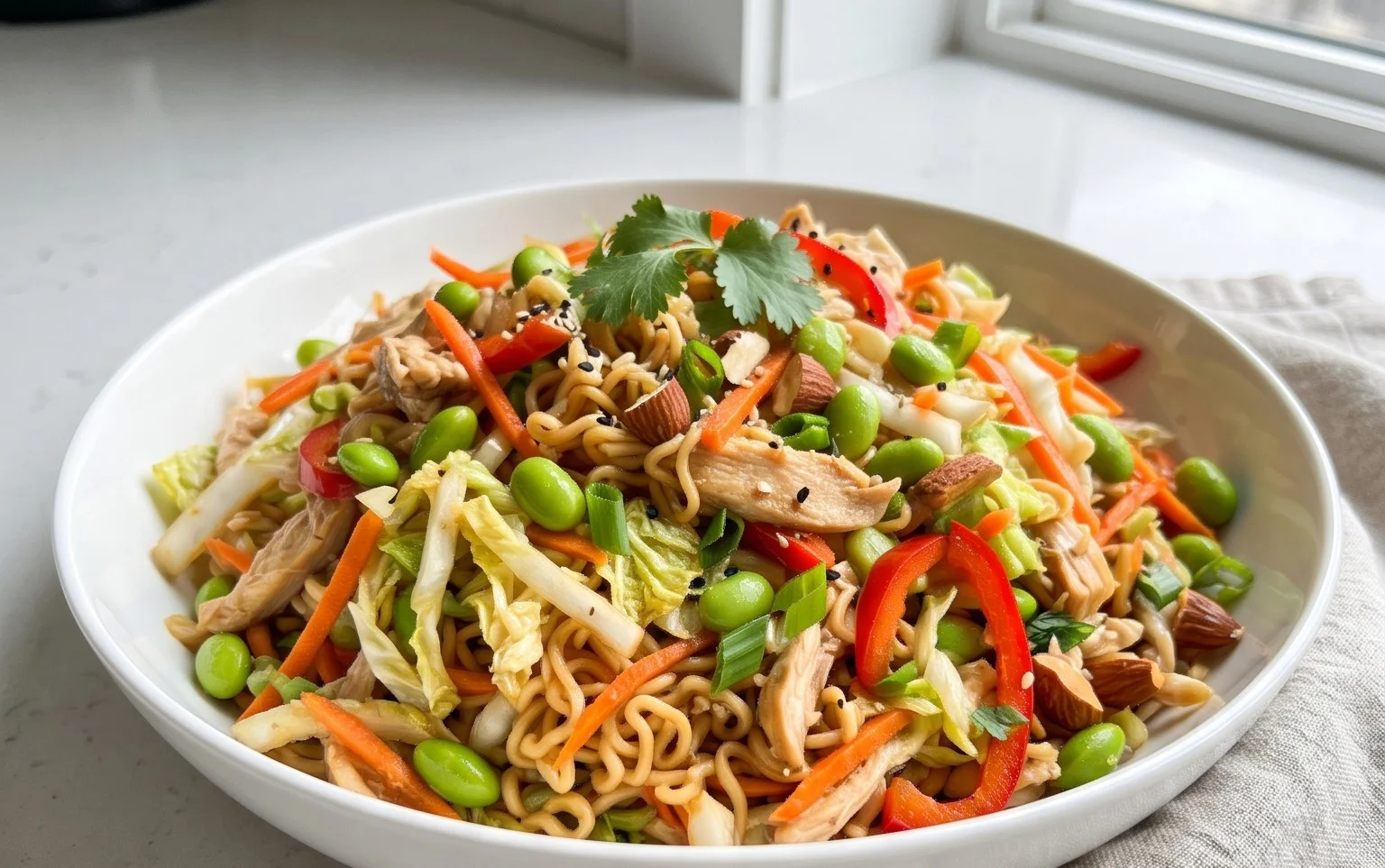 Crunchy Asian Ramen Noodle Salad
