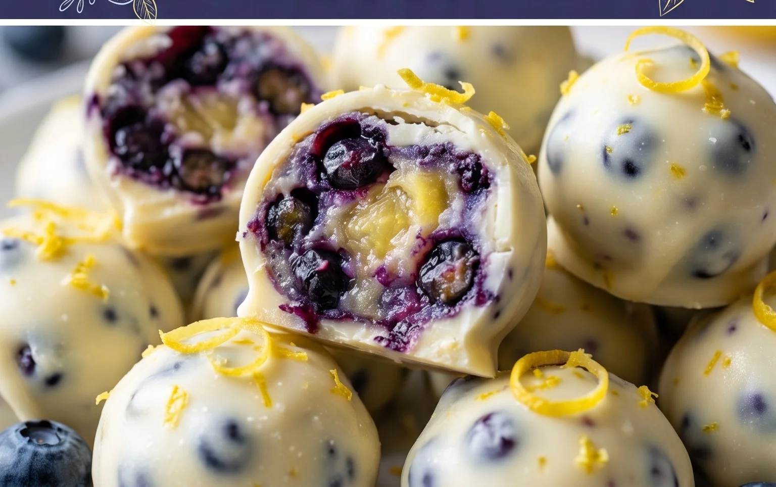 LEMON BLUEBERRY TRUFFLES 