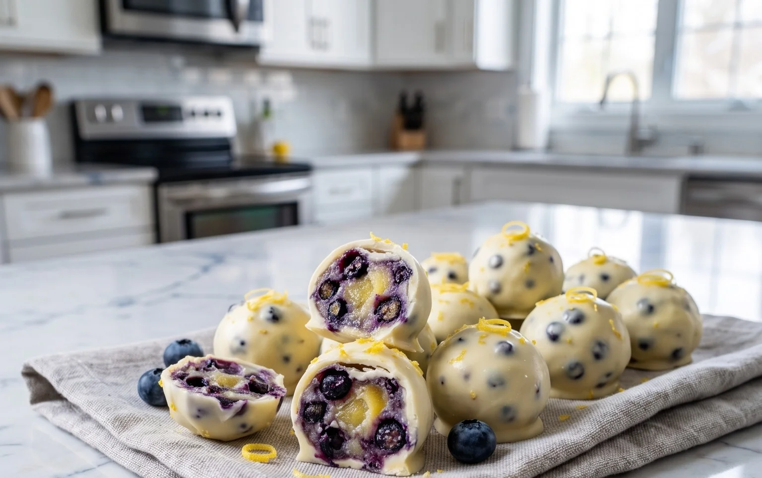 LEMON BLUEBERRY TRUFFLES 