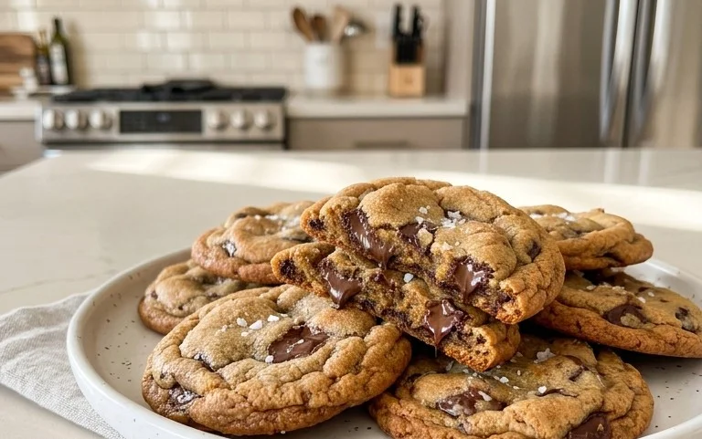 Crispy and Chewy Chocolate Chip Cookies