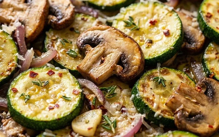 Skillet Zucchini and Mushrooms