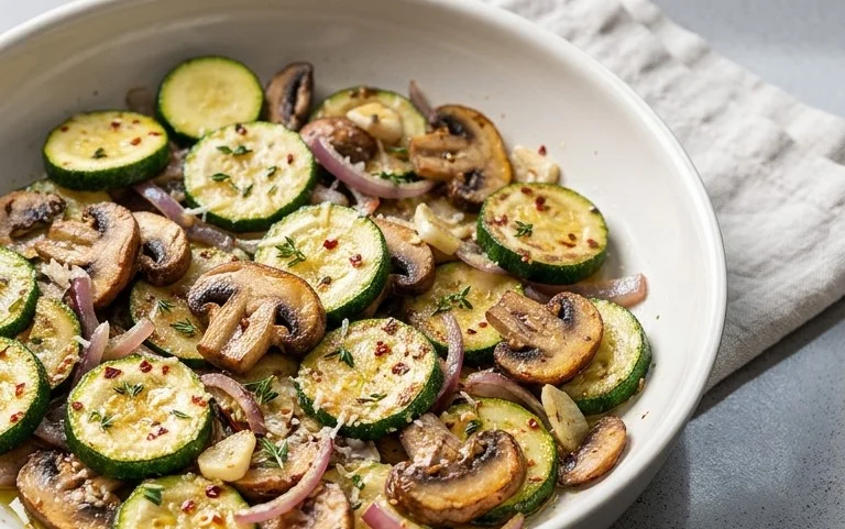 Skillet Zucchini and Mushrooms