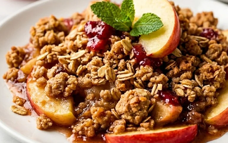 Healthy Breakfast Apple Crum extractble