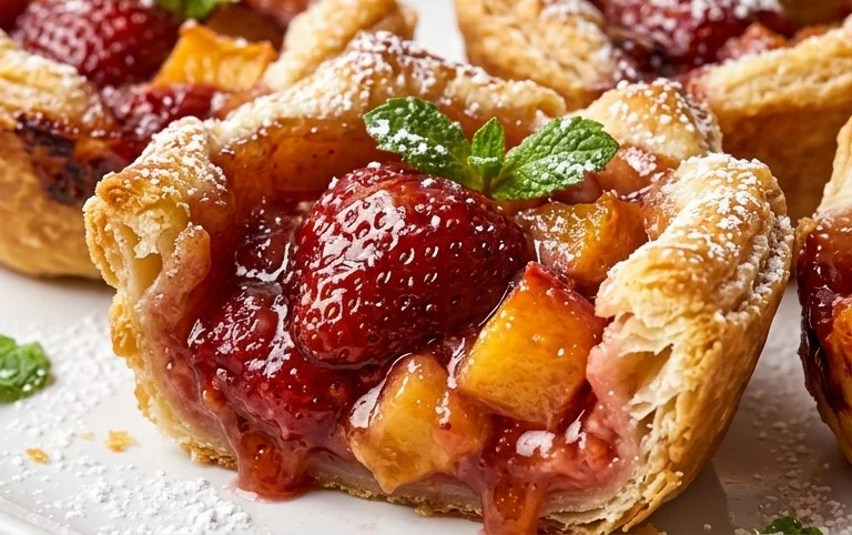 Strawberry Peach Pie Bites